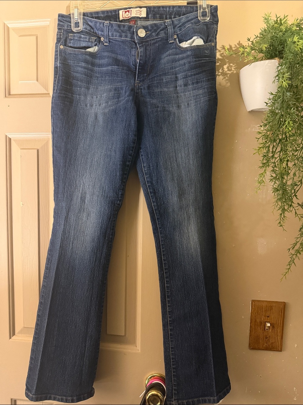 lei Women's Dark Blue Flare Jeans